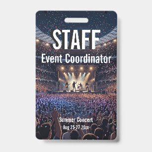 Badge de concert pour le passeport de festival VIP