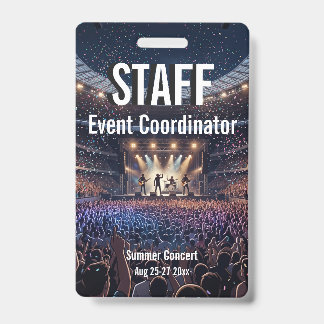 Badge de concert pour le passeport de festival VIP