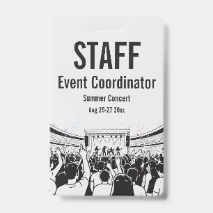 Badge de concert pour le passeport de festival VIP