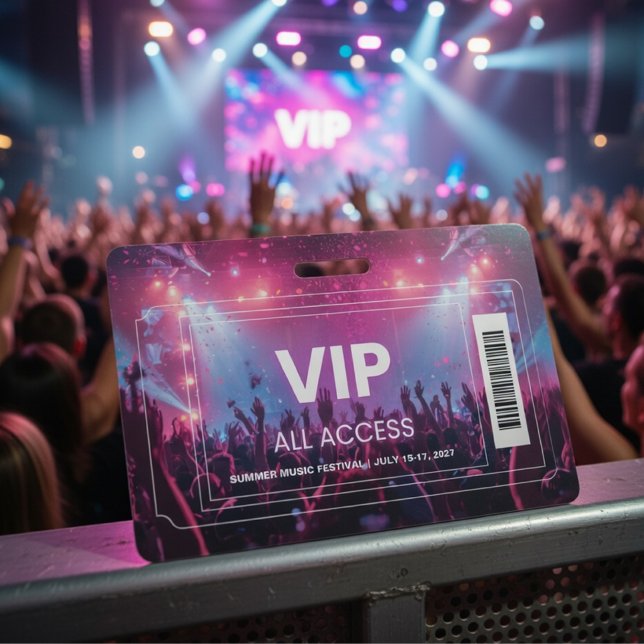 Badge de concert VIP All Access | Festival Backsta (Créateur téléchargé)