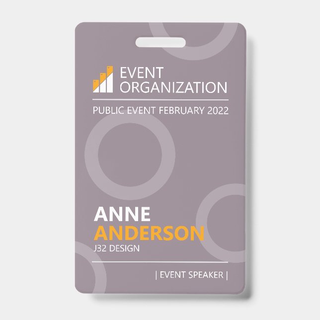 Badge de conférence de séminaire d'affaires modern (Avant)