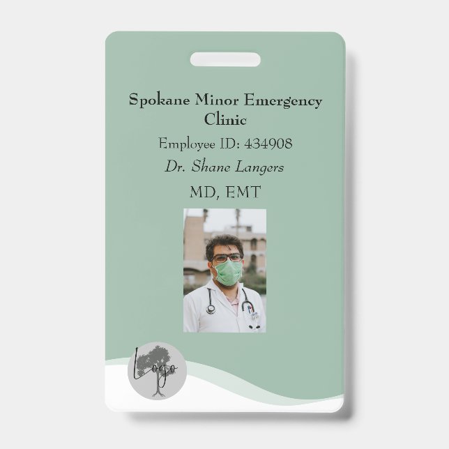 Badge de cordon d'identification Photo médicale (Avant)