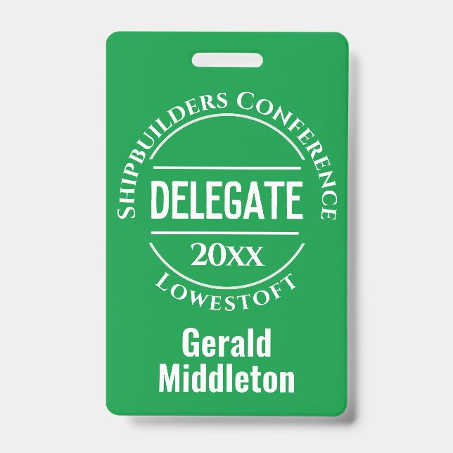 Badge de délégué à la conférence (Avant)