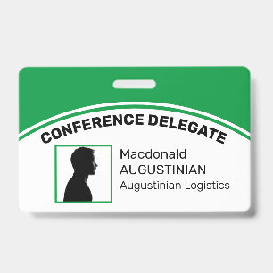 Badge de délégué de conférence avec logo personnal
