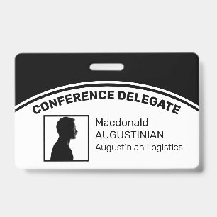 Badge de délégué de photo de logo personnalisé NOI