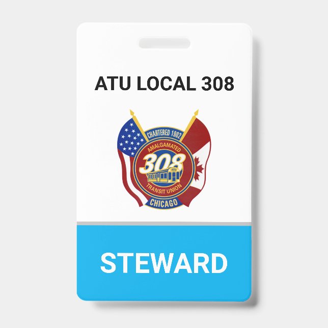 Badge de délégué syndical ATU Local 308 (Avant)