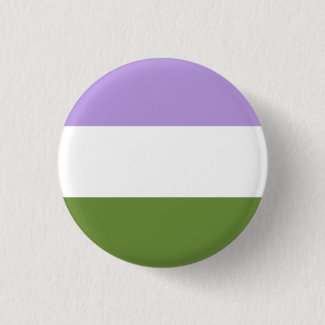 Badge de drapeau de la fierté de la genderqueer (Devant)