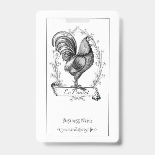Badge de ferme de poule de basse-cour vintage