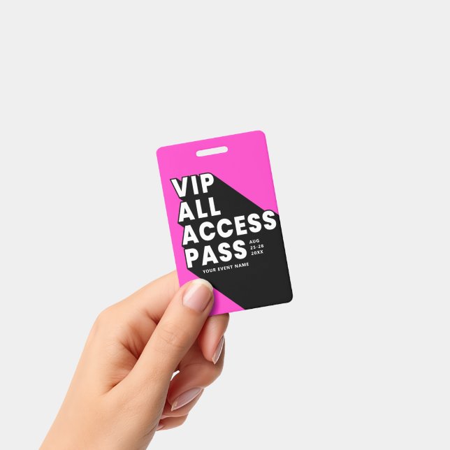 Badge de festival de musique VIP All Access Pass | (Manuel / portable)
