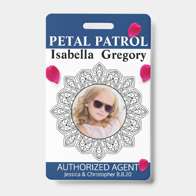 Badge de fille de fleurs Patrouille des Pétales (Avant)