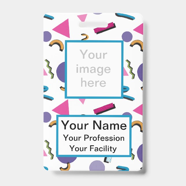 Badge de forme personnalisée des années 90 (Avant)