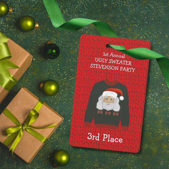 Badge de gagnant de la fête du pull moche de Noël  (Créateur téléchargé)