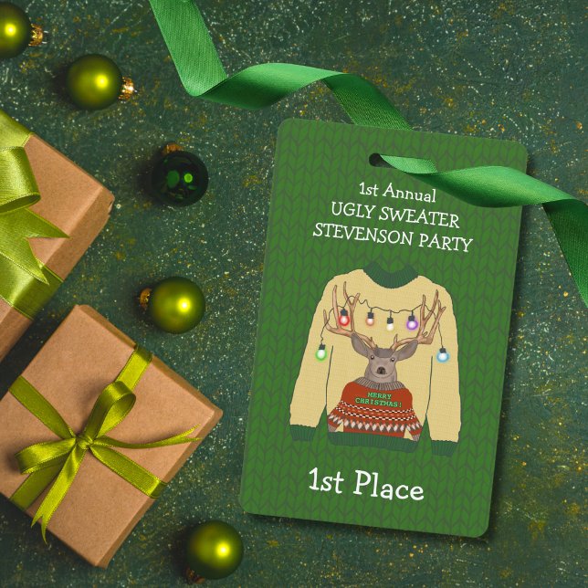 Badge de gagnant du concours de pull moche de Noël (Créateur téléchargé)