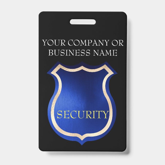 Badge de garde de sécurité avec nom de l'entrepris (Avant)