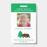 Badge de garde forestier fictif pour enfants perso