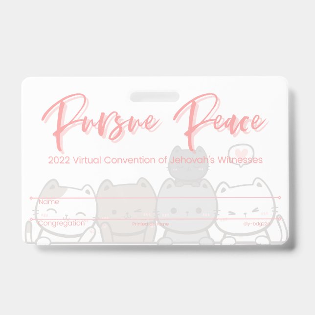 Badge de la Convention de JW Keepsake | Chats (Avant)
