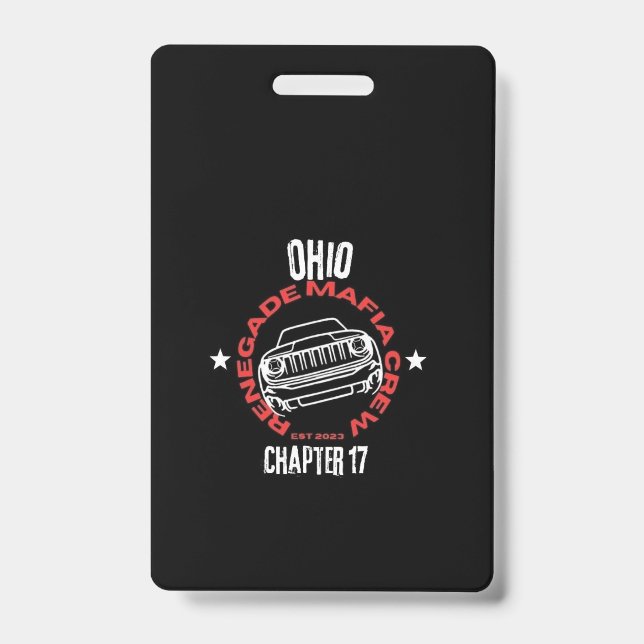 Badge de la section Ohio de Renegade Mafia Crew (Avant)