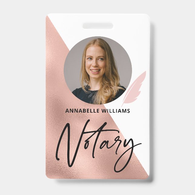 Badge de l'agent de signature du notaire photo mod (Avant)