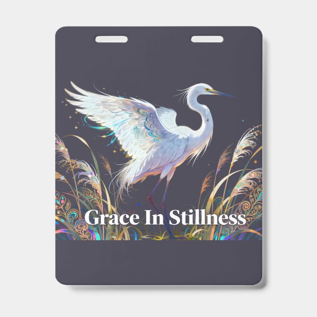 Badge de l'aigrette fantastique "Grâce dans la qui (Avant)