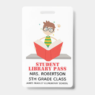 Badge de laissez-passer de la bibliothèque de Read