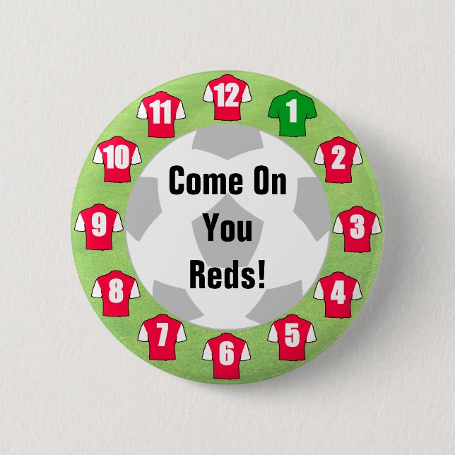 Badge de l'équipe de football avec Chemises rouges (Devant)