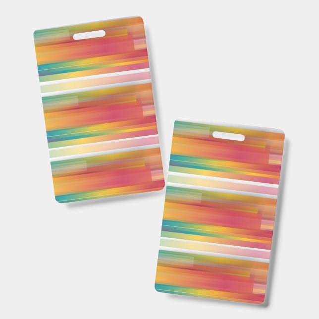 Badge de lignes colorées abstraites (Avant & arrière)