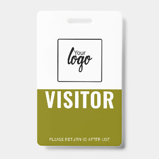 Badge de logo personnalisé ID Moderne pour visiteu