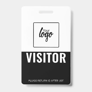 Badge de logo personnalisé ID moderne pour visiteu