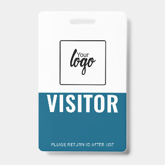 Badge de logo personnalisé ID moderne pour visiteu