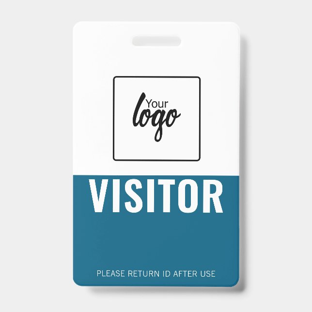 Badge de logo personnalisé ID moderne pour visiteu (Avant)