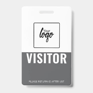 Badge de logo personnalisé pour visiteur moderne I