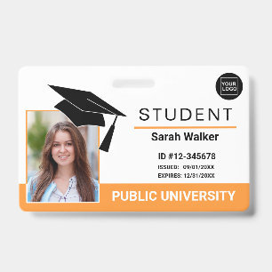 Badge de l'université scolaire pour photo d'identi