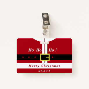 Badge de Noël Père Noël Cadeau personnalisé Votre