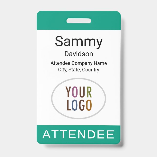 Badge de nom de participant Logo Mousqueton enroul (Avant)