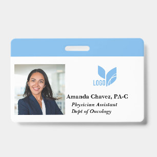 Badge de nom de photo d'identité d'employé personn