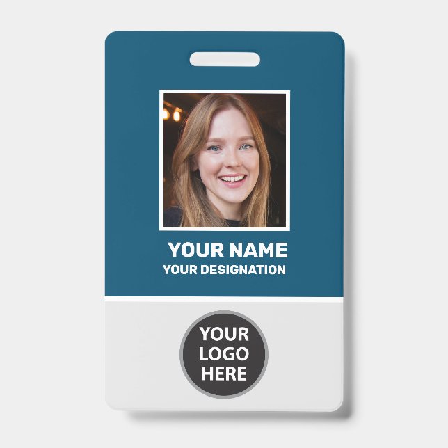 Badge de nom de pièce d'identité photo personnalis (Avant)