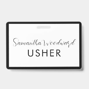 Badge de nom de placeur à signature de script mode