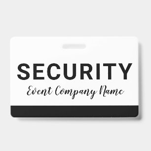Badge de nom de société du personnel de sécurité
