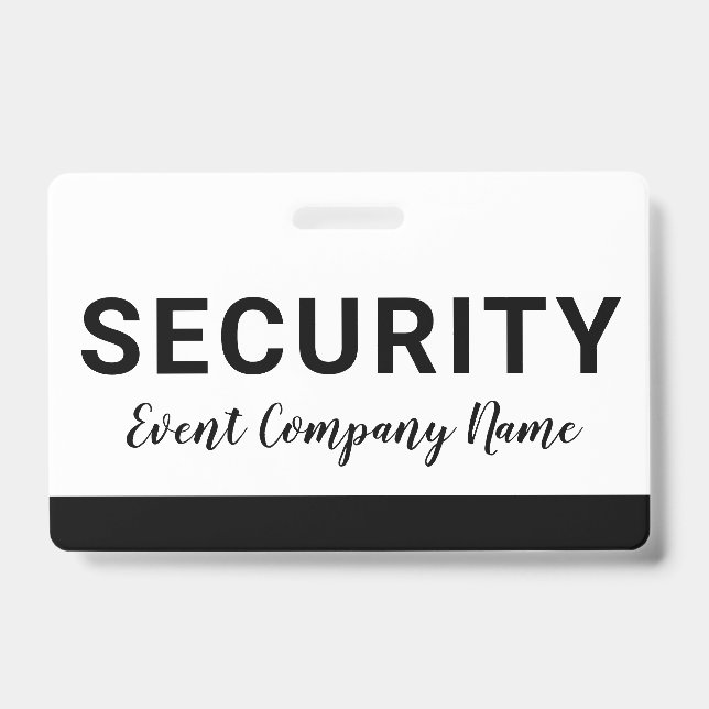 Badge de nom de société du personnel de sécurité (Avant)