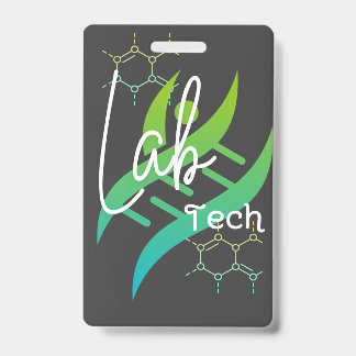 Badge de nom de technicien de laboratoire