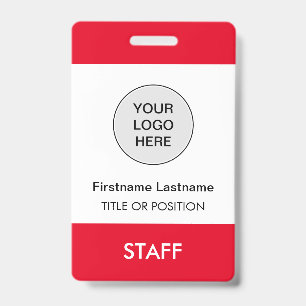 Badge de nom d'employé avec logo de l'entreprise r