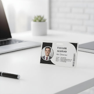Badge de nom d'employé personnalisé avec logo et t