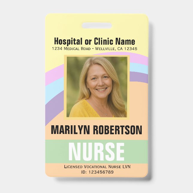 Badge de nom d'hôpital ou de clinique médicale (Avant)