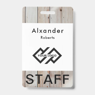 Badge de nom du personnel Badge ID de logo personn