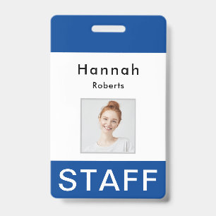 Badge de nom du personnel Image personnalisée Badg