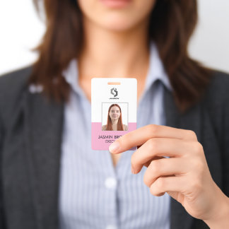 Badge de nom et code QR personnalisé pour employé