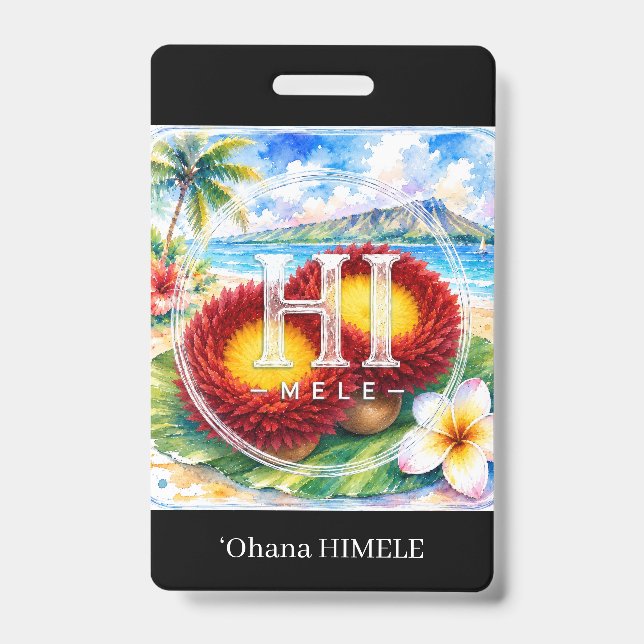 Badge de nom HIMELE ʻOhana ʻUlī'ulī (Avant)
