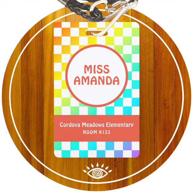 Badge de nom personnalisé pour enseignant ID Badge (Créateur téléchargé)