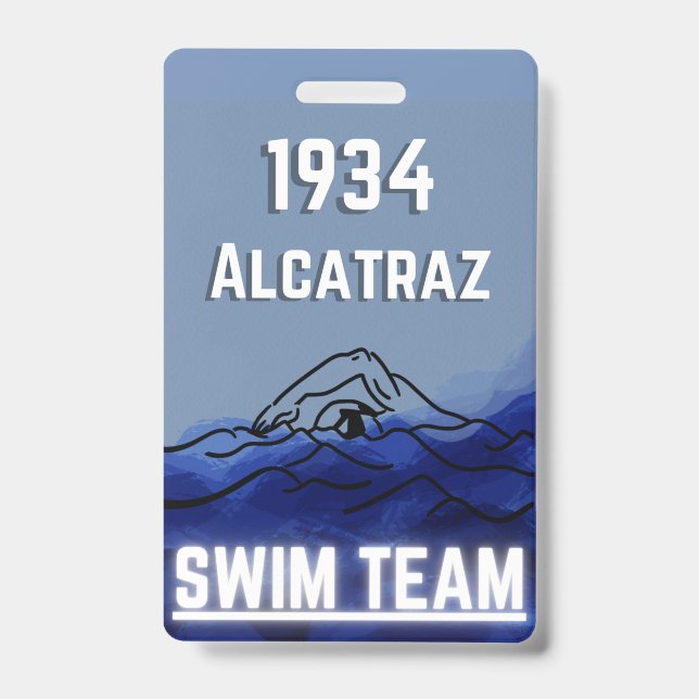 Badge de nouveauté d'équipe de natation (Avant)