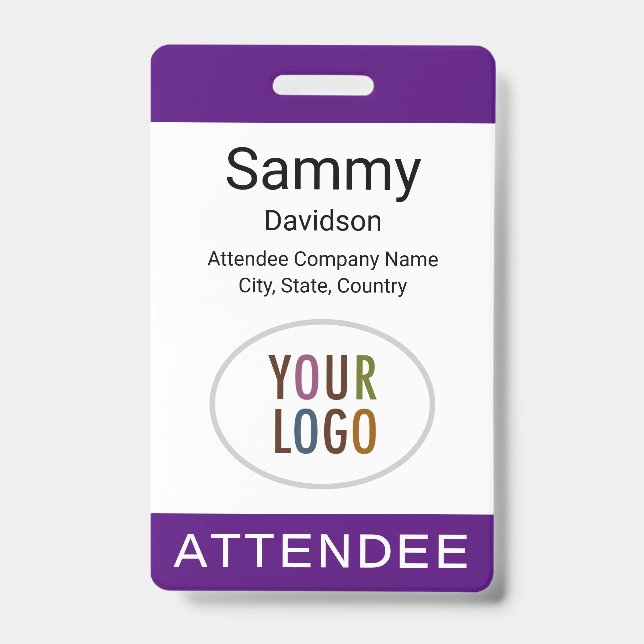 Badge de participant Logo Royal Purple Clip de cor (Avant)